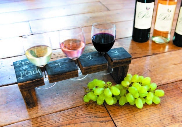 Proef de 3 wijnen van De Plack op het terras zonder rondleiding